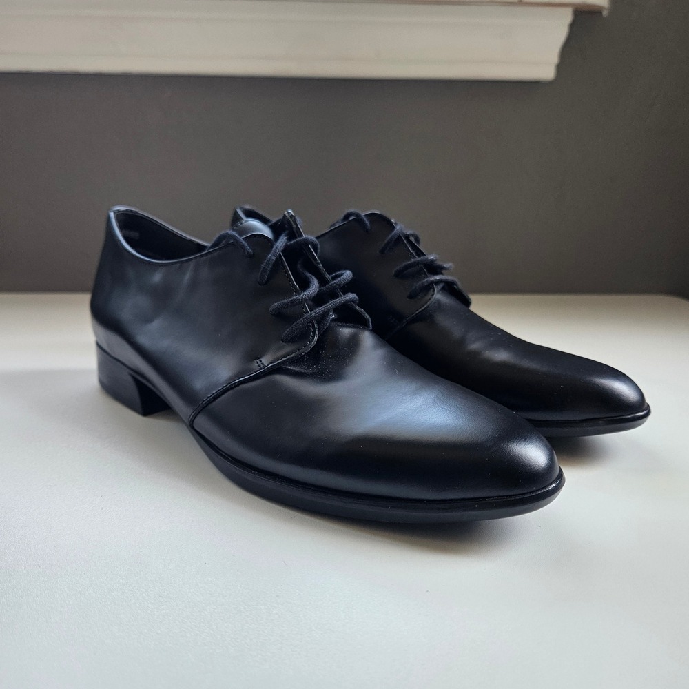 Munro Black Leather‎ Lace Up Oxford Shoes 7 SS  Whimsigoth Academia Wednesday